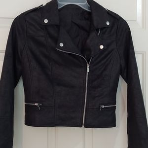 Faux suede moto jacket xs/small